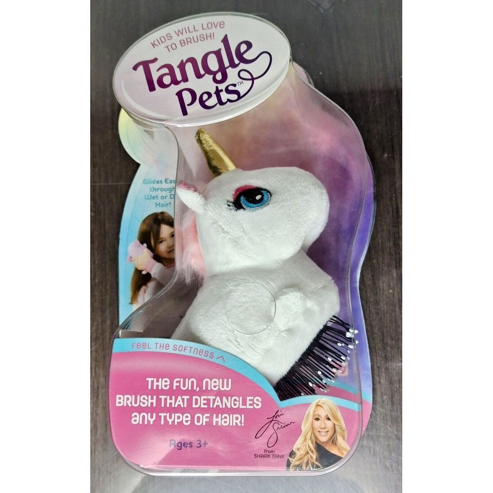 Kids Tangle Pets Unicorn Hair Brush - Glides Easily through Wet or Dry Hair NIB